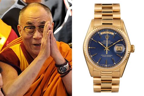 dalai lama rolex day date|Dalai Lama wrist watch.